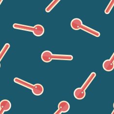 thermometer flat icon eps10 seamless pattern background