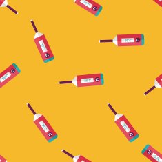 medical thermometer flat icon eps10 seamless pattern background