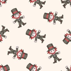 alice in wonderland cartoon seamless pattern background N22
