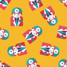 medical people with stethoscopes flat icon eps1 seamless pattern background N2