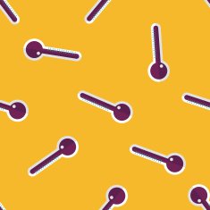 thermometer flat icon eps10 seamless pattern background N2