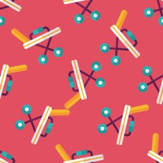 hospital bed flat icon eps10 seamless pattern background