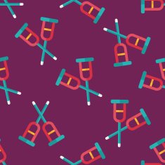 Crutch flat icon eps10 seamless pattern background N2