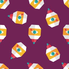 Eye Drop flat icon eps10 seamless pattern background N2
