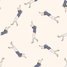football player cartoon seamless pattern background N39