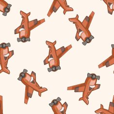 playground airplane rides cartoon seamless pattern background