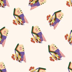 Building house cartoon seamless pattern background N37