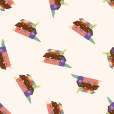 Building house cartoon seamless pattern background N39