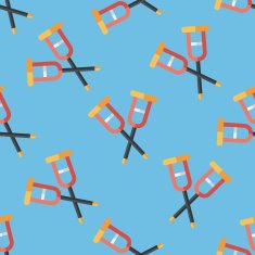 Crutch flat icon eps10 seamless pattern background N3