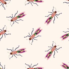 bug cartoon seamless pattern background N48