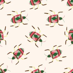 bug cartoon seamless pattern background N49