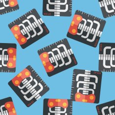 x-ray flat icon eps10 seamless pattern background N6
