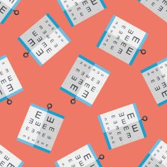 eye test chart flat icon eps10 seamless pattern background N2