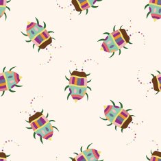 bug cartoon seamless pattern background N53