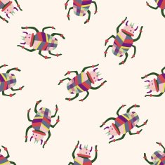 bug cartoon seamless pattern background N55