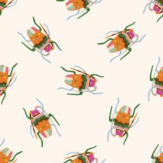 bug cartoon seamless pattern background N57
