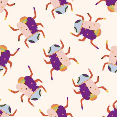 bug cartoon seamless pattern background N58