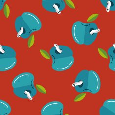 Apple flat icon eps10 seamless pattern background N4