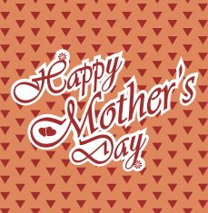 Happy Mothers day letters on white paper