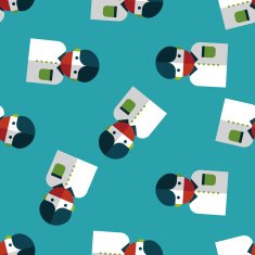 Patient flat icon eps10 seamless pattern background N3