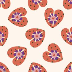 love heart cartoon seamless pattern background N19
