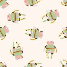 robot cartoon seamless pattern background N98