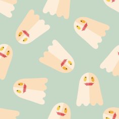 ghost flat icon eps10 seamless pattern background