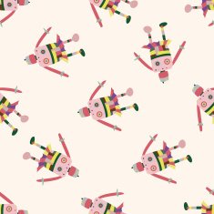robot cartoon seamless pattern background N101