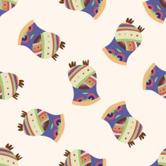 owl cartoon seamless pattern background N8