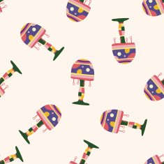 design lamp style cartoon seamless pattern background N9