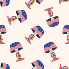 design lamp style cartoon seamless pattern background N13