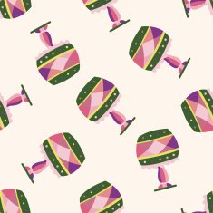 design lamp style cartoon seamless pattern background N15