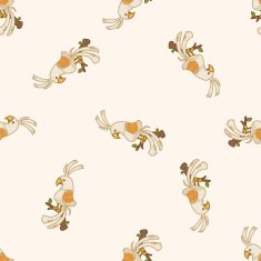 bird cartoon seamless pattern background N56