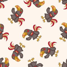bird cartoon seamless pattern background N57