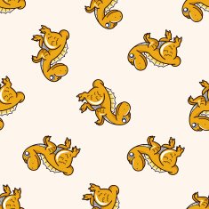 dinosaur cartoon seamless pattern background N38