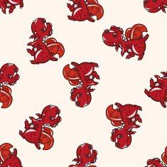 dinosaur cartoon seamless pattern background N39