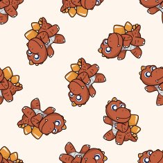 dinosaur cartoon seamless pattern background N41