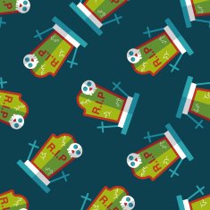 grave flat icon eps10 seamless pattern background N5