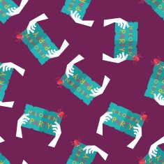 Halloween party sign flat icon eps10 seamless pattern background N6