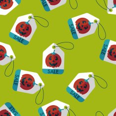 Halloween SALE flat icon eps10 seamless pattern background N6