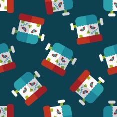 Frankenstein flat icon eps10 seamless pattern background N4