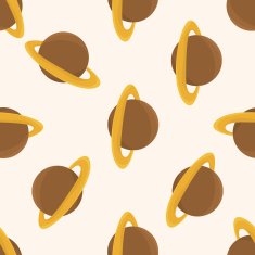 Space planet cartoon seamless pattern background N6