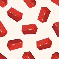 furniture theme refrigerator cartoon seamless pattern background