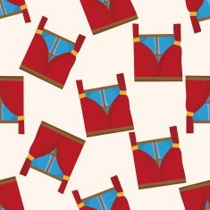 furniture theme window cartoon seamless pattern background