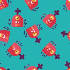 grave flat icon eps10 seamless pattern background N6