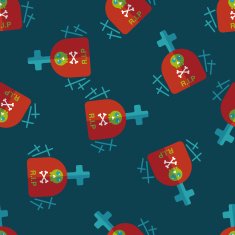 grave flat icon eps10 seamless pattern background N8