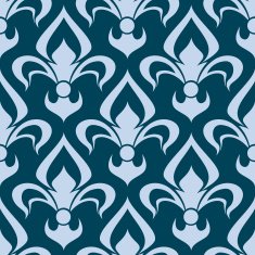 Arabesque seamless pattern with a fleur de lys