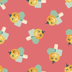 pumpkin sign flat icon eps10 seamless pattern background
