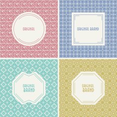 Abstract line geometric seamless pattern N3