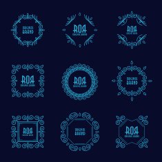 Abstract line geometric frame N22